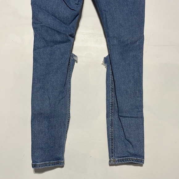 Topshop Jamie Medium Wash High Rise Distressed Skinny Jeans Size 30 - Picture 8 of 11